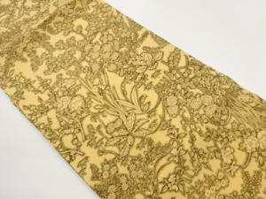 草花・枝葉模様名古屋帯